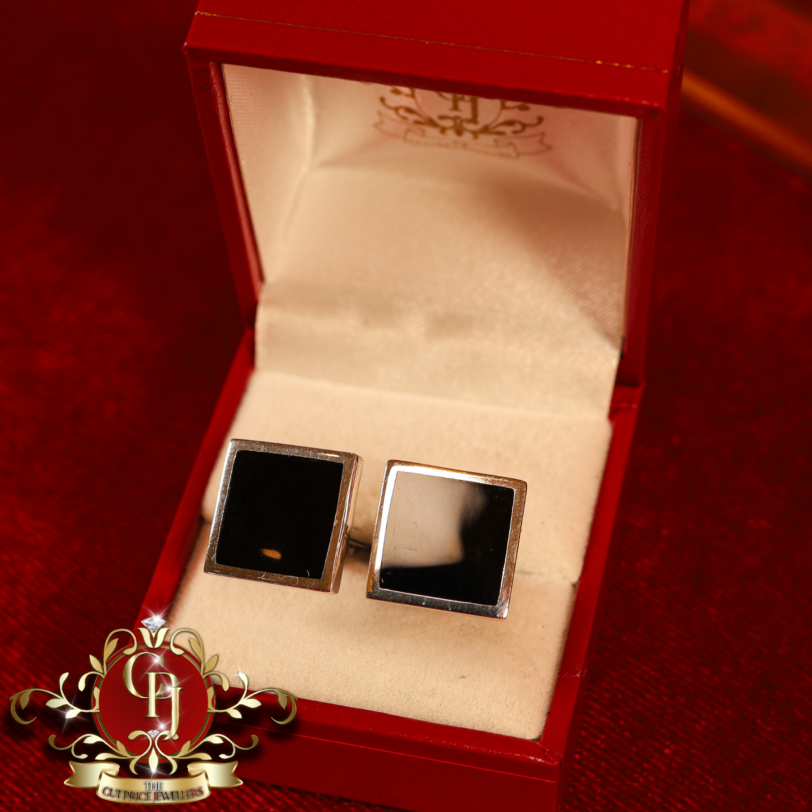 Black / Sterling Silver Cuff Links (3 styles available)