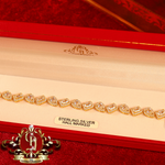 Gold-Plated "Toi Et Moi" Tennis Bracelet