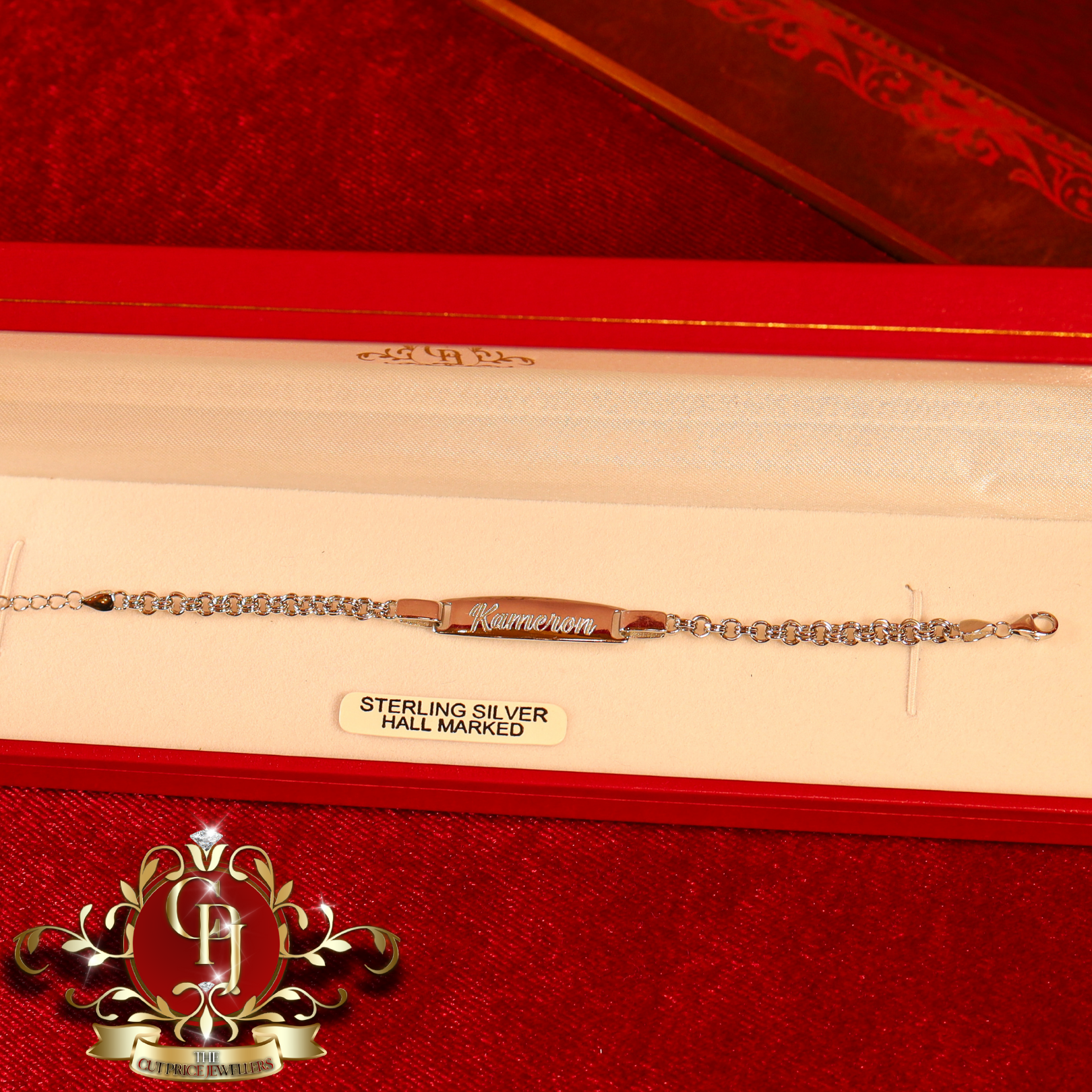 Sterling Silver Children's ID Bracelet (Engraving Included)