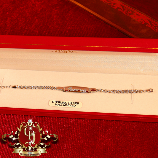 Sterling Silver Children's ID Bracelet (Engraving Included) | The Cut Price Jewellers