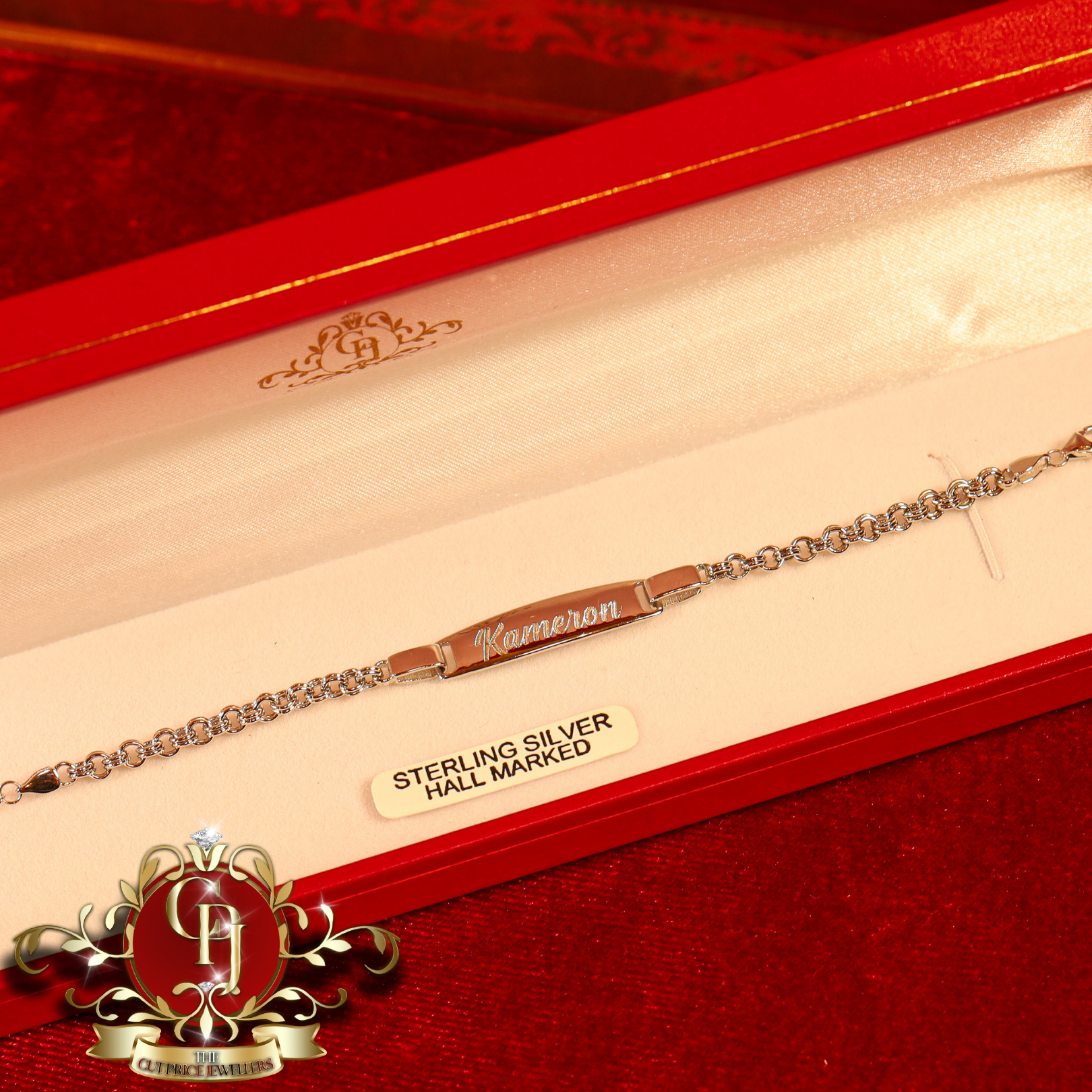 Sterling Silver Children's ID Bracelet (Engraving Included)