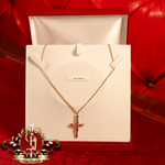 9ct Gold Crucifix & Foxtail Chain