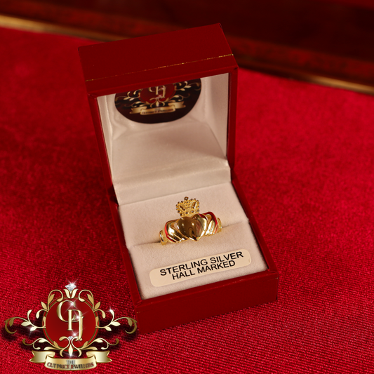 Gold-Plated Claddagh Ring | The Cut Price Jewellers