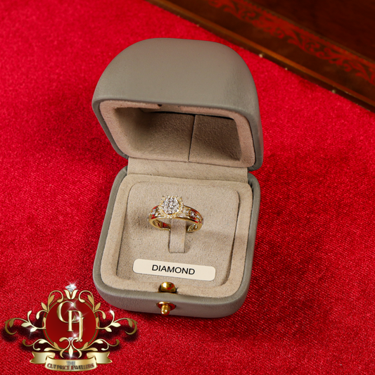 10ct Gold Ring "Hera" with Genuine Diamonds | The Cut Price Jewellers