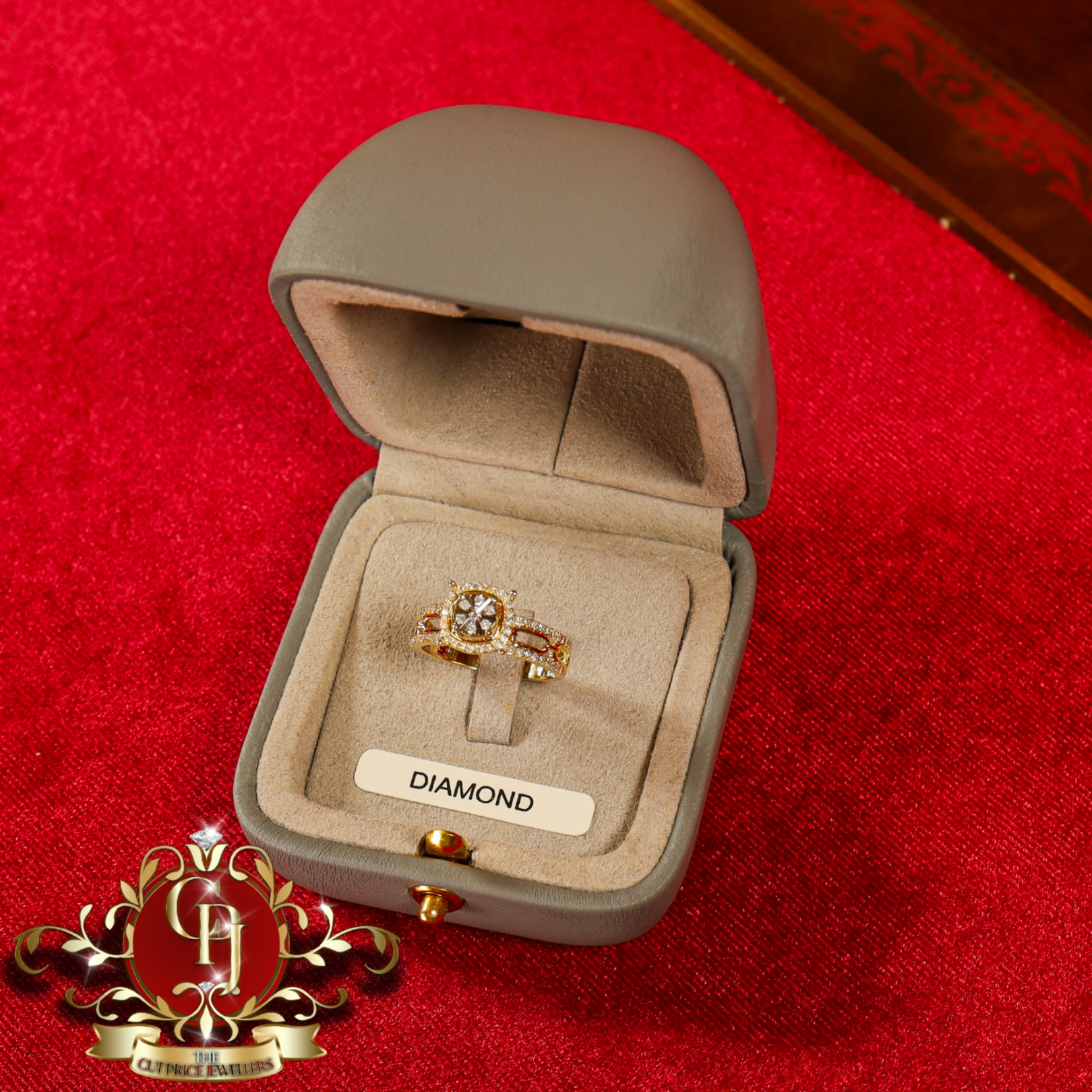 10ct Gold Ring "Clio" with Genuine Diamonds