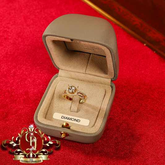 10ct Gold Ring "Clio" with Genuine Diamonds | The Cut Price Jewellers
