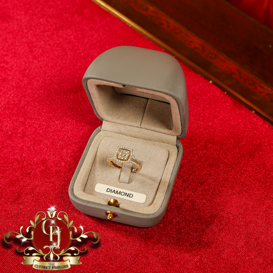 10ct Gold Ring "Harmonia" with Genuine Diamonds | The Cut Price Jewellers