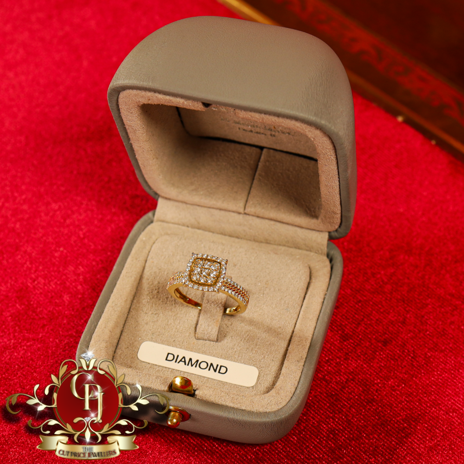 10ct Gold Ring "Harmonia" with Genuine Diamonds