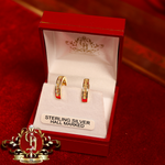 The "Aliyah" Hoop Earrings (Gold-Plated with Cubic Zirconia)