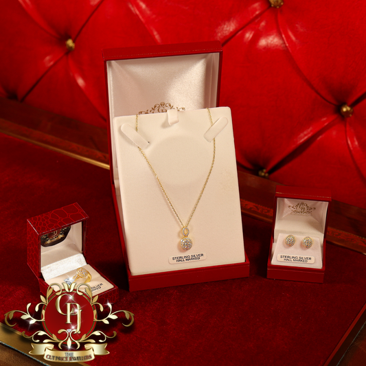 CHRISTMAS DROP NO.6: The "Aliza" Set (Gold-Plated with Cubic Zirconia) | The Cut Price Jewellers