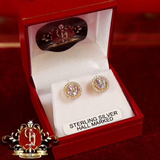 The Angel Studs (Gold-Plated & Cubic Zirconia) | The Cut Price Jewellers