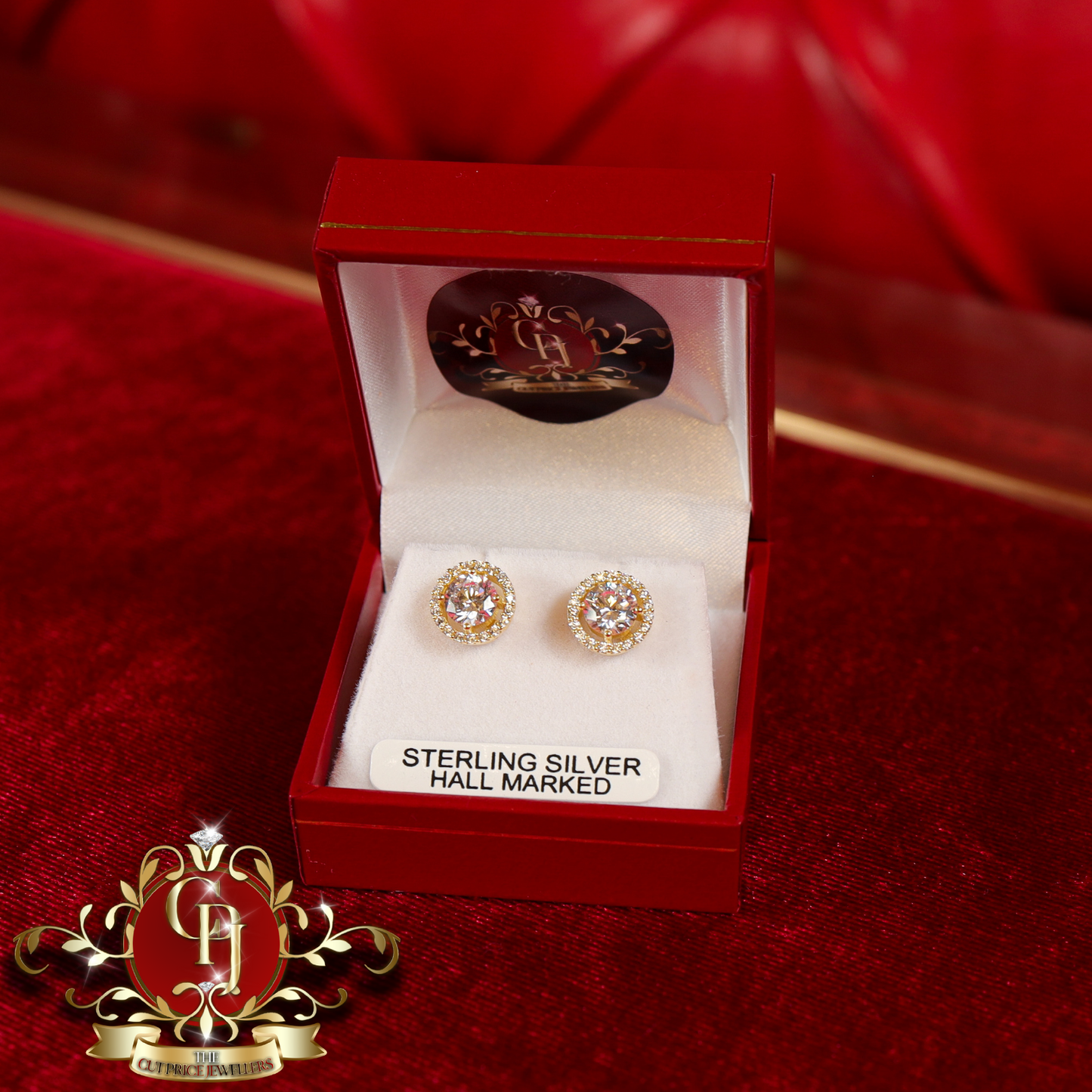 The Angel Studs (Gold-Plated & Cubic Zirconia) | The Cut Price Jewellers