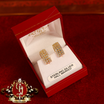 CHRISTMAS DROP  Chunky Hoop Earrings (Gold-Plated with Cubic Zirconia)