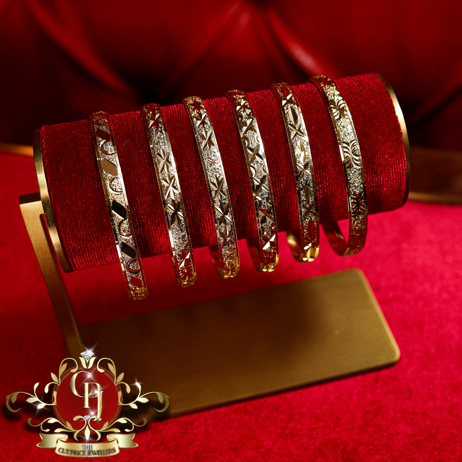Gold Colour Set of 6 Bangles