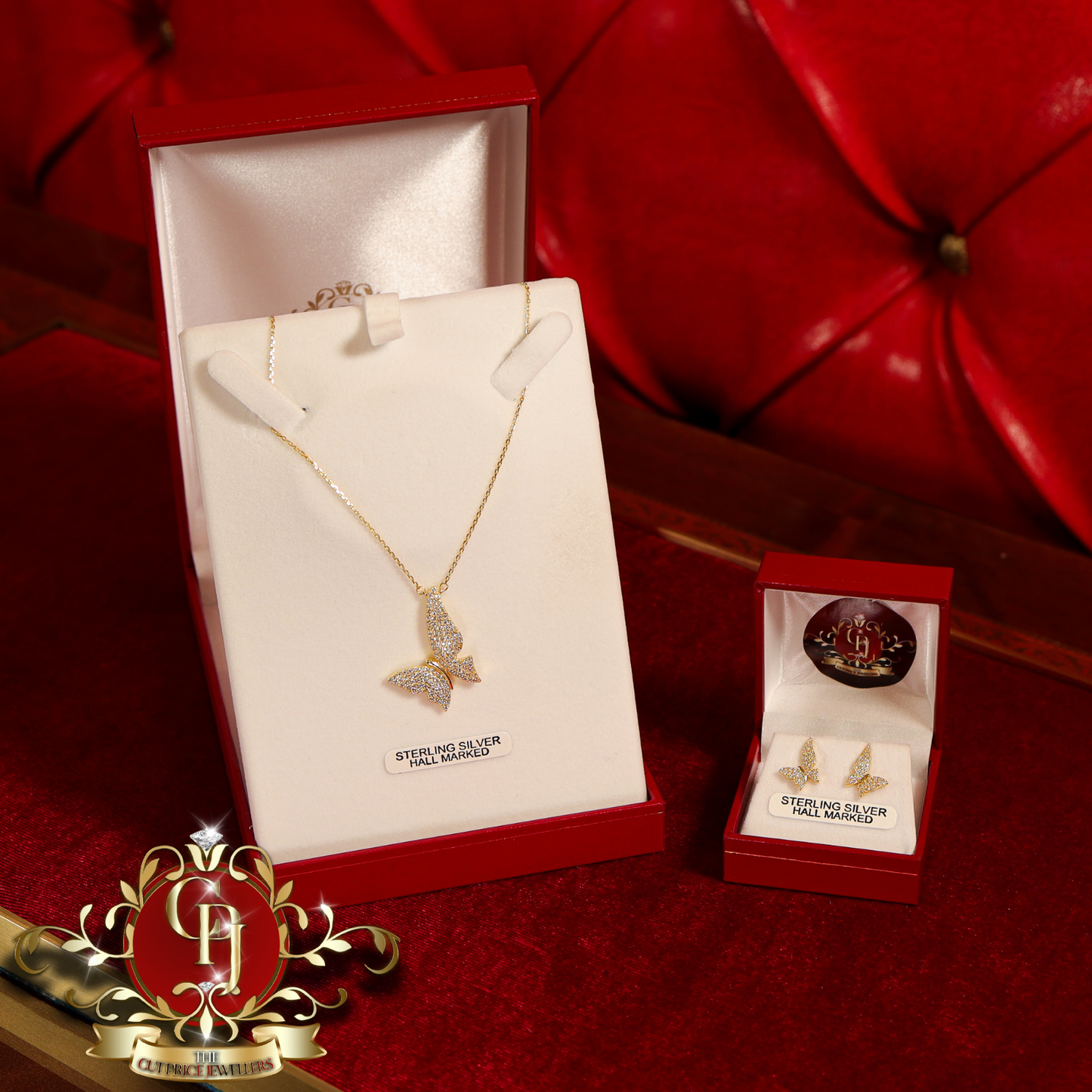 CHRISTMAS DROP NO.1: The "Butterfly" Set (Gold-Plated) | The Cut Price Jewellers