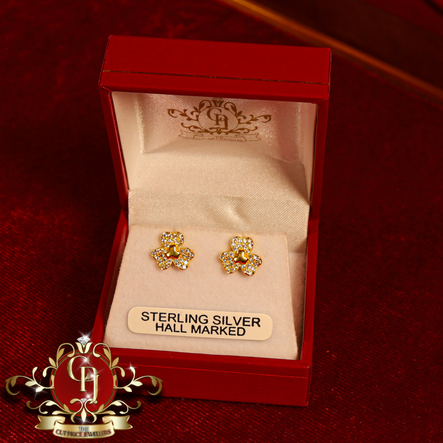 Clover Studs (Gold-Plated) | The Cut Price Jewellers