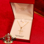 "Brooke" Gold-Plated Sterling Silver Cross with Cubic Zirconia