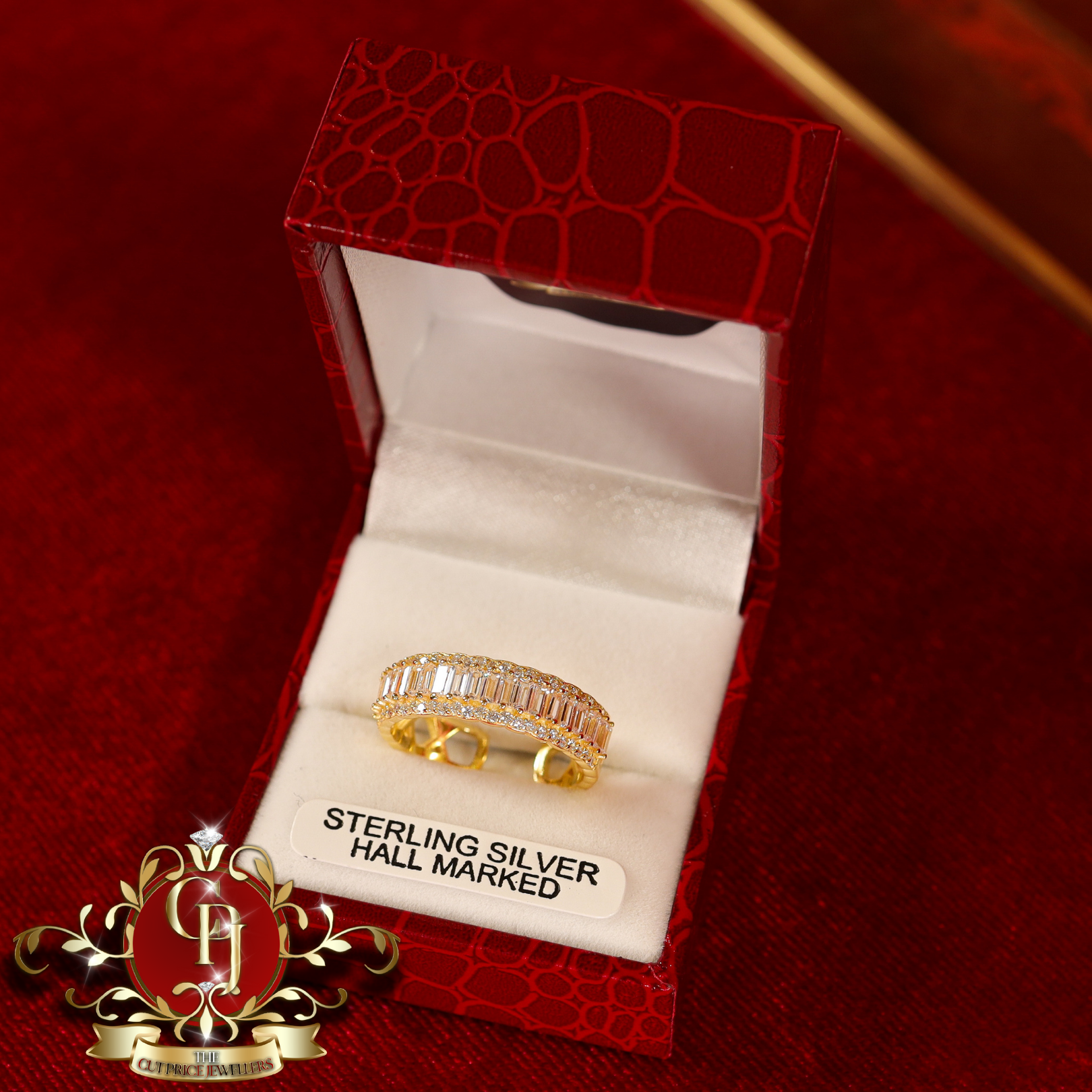 CHRISTMAS DROP Ring (Gold-Plated with Cubic Zirconia)