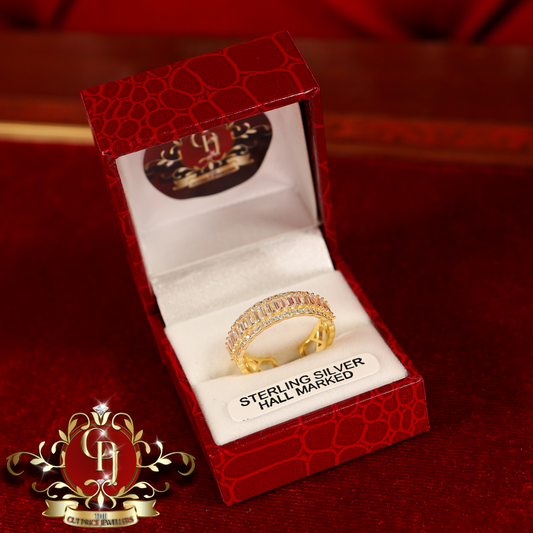 CHRISTMAS DROP NO.6: The "Della" Ring (Gold-Plated with Cubic Zirconia) | The Cut Price Jewellers