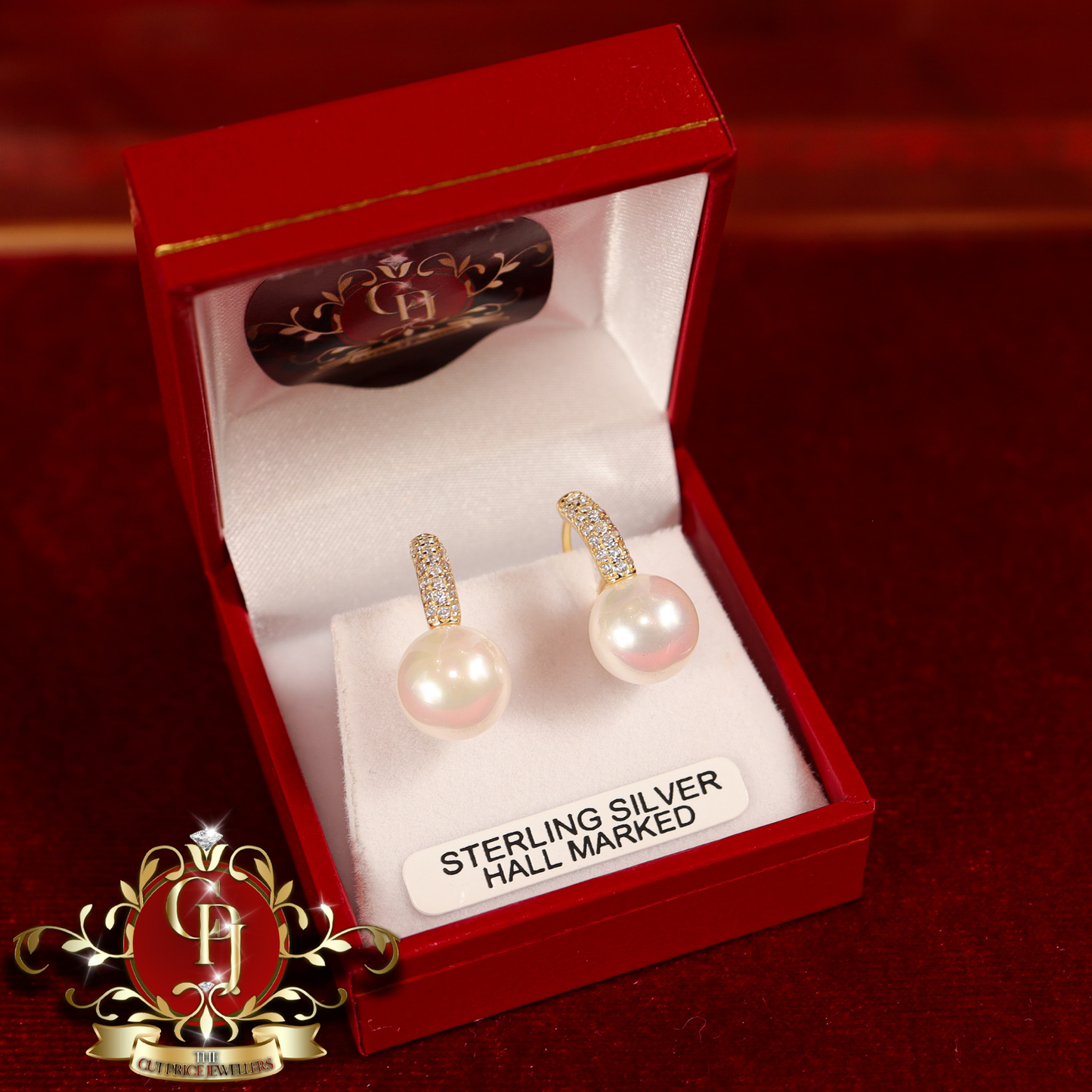 CHRISTMAS DROP NO.2: The "Grainge" Pearl Drop Earrings (Gold-Plated) | The Cut Price Jewellers