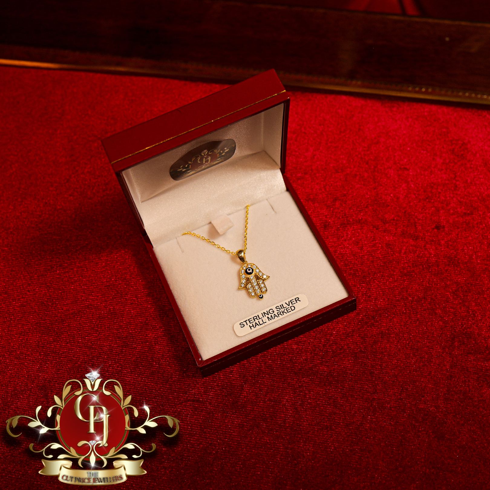Gold-Plated Sterling Silver "Hamsa" Chain