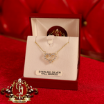 The "Love Heart" Chain (Gold-Plated with Cubic Zirconia)