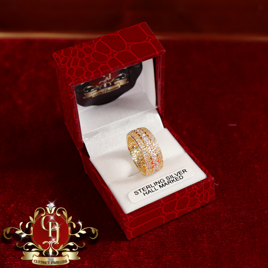 CHRISTMAS DROP NO.2: The "Jackie" Ring (Gold-Plated with Cubic Zirconia) | The Cut Price Jewellers