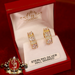 CHRISTMAS DROP  Hoop Earrings (Gold-Plated with Cubic Zirconia)