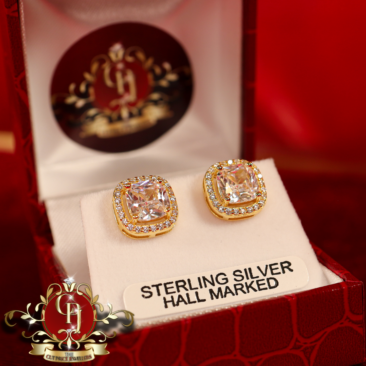 CHRISTMAS DROP NO.4: "Kaylani" Studs (Gold-Plated with Cubic Zirconia) | The Cut Price Jewellers