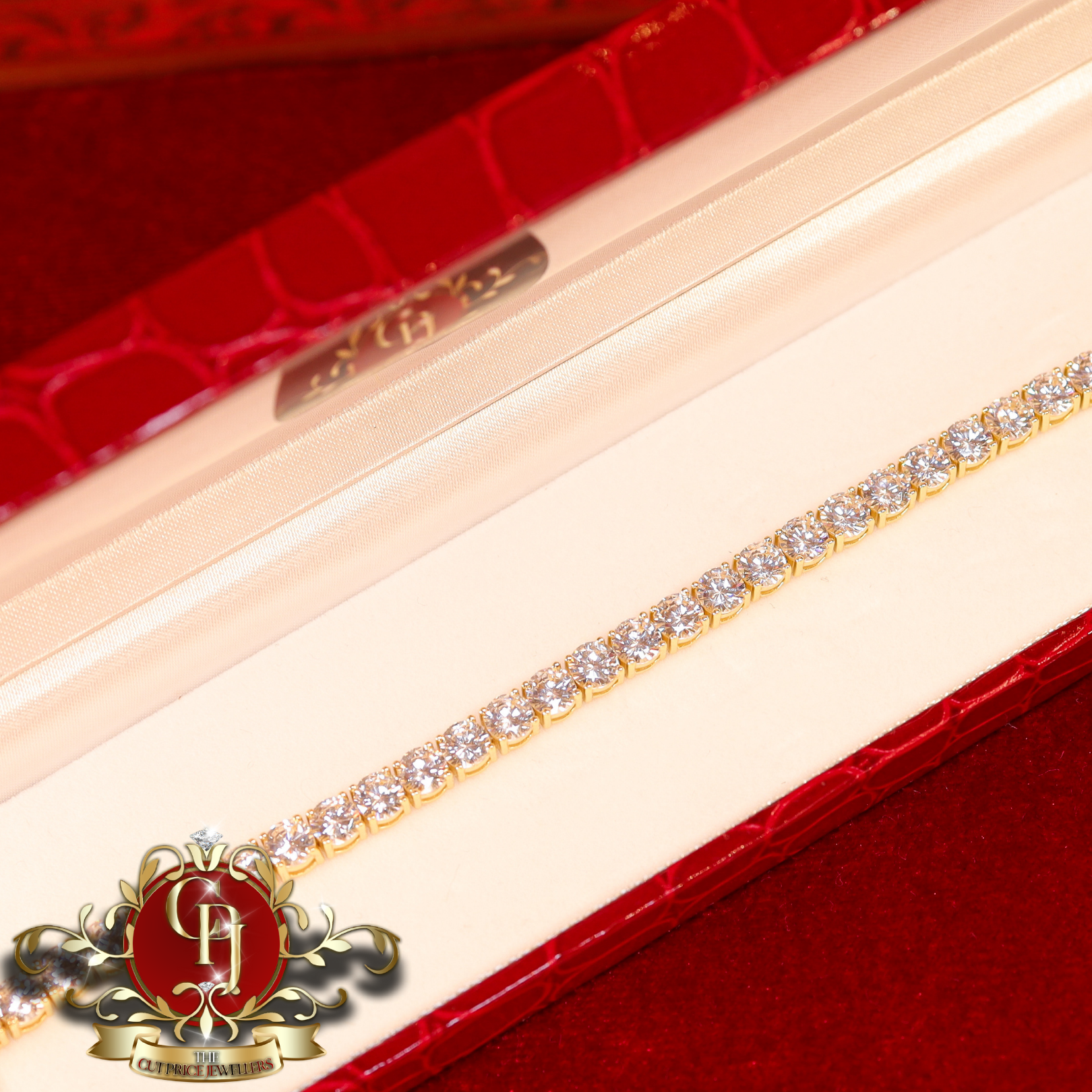 The "Layla" Gold-Plated Tennis Bracelet