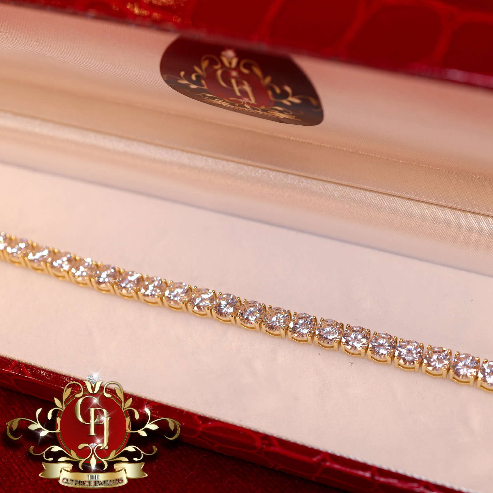 The "Layla" Gold-Plated Tennis Bracelet