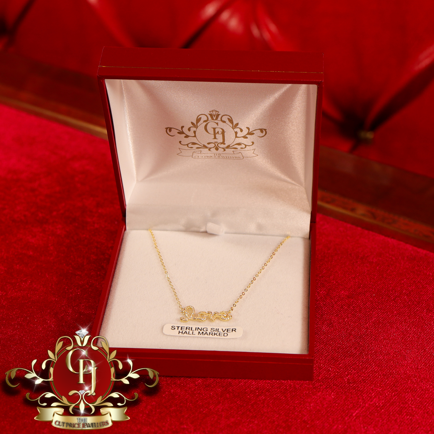 The "Love" Chain (Gold-Plated) | The Cut Price Jewellers