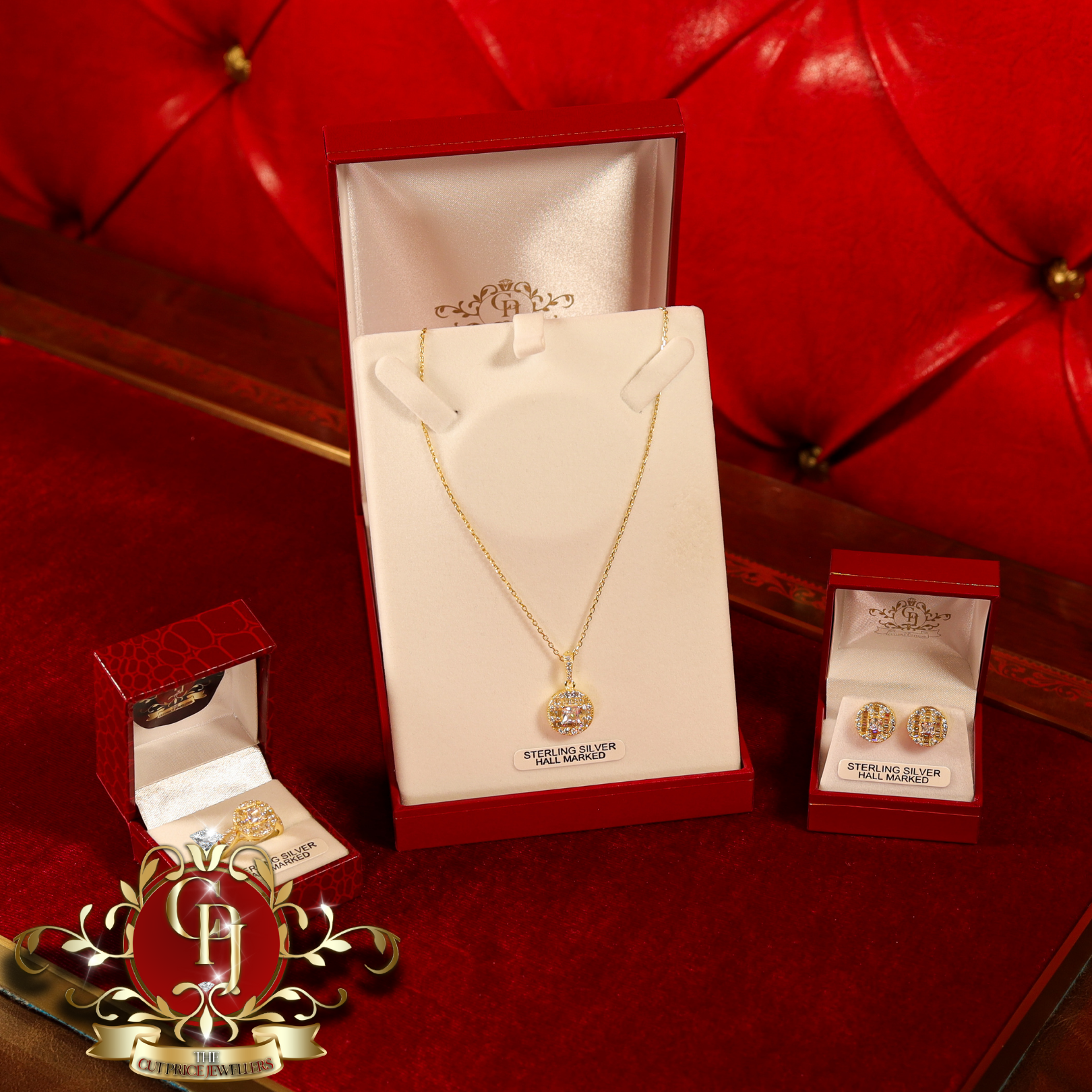 CHRISTMAS DROP NO.6: The "Milan" Set (Gold-Plated with Cubic Zirconia)