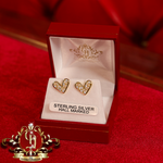 Mini-Harper Stud Earrings (Gold-Plated with Cubic Zirconia)