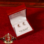 The "Moon" Studs (Gold-Plated with Cubic Zirconia)