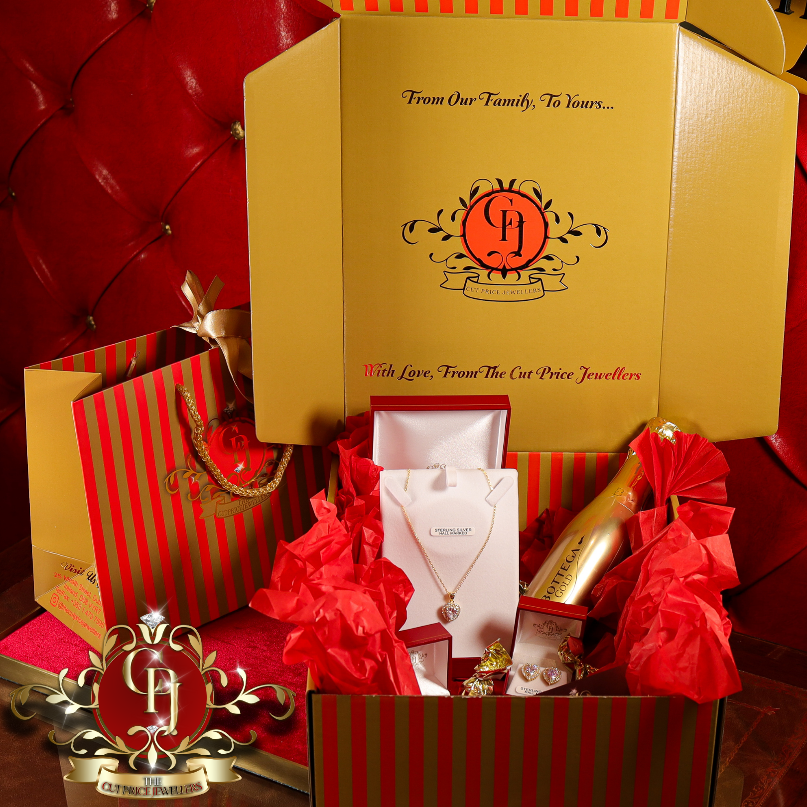 "My Darling" Gift Box (Gold-Plated with Cubic Zirconia)