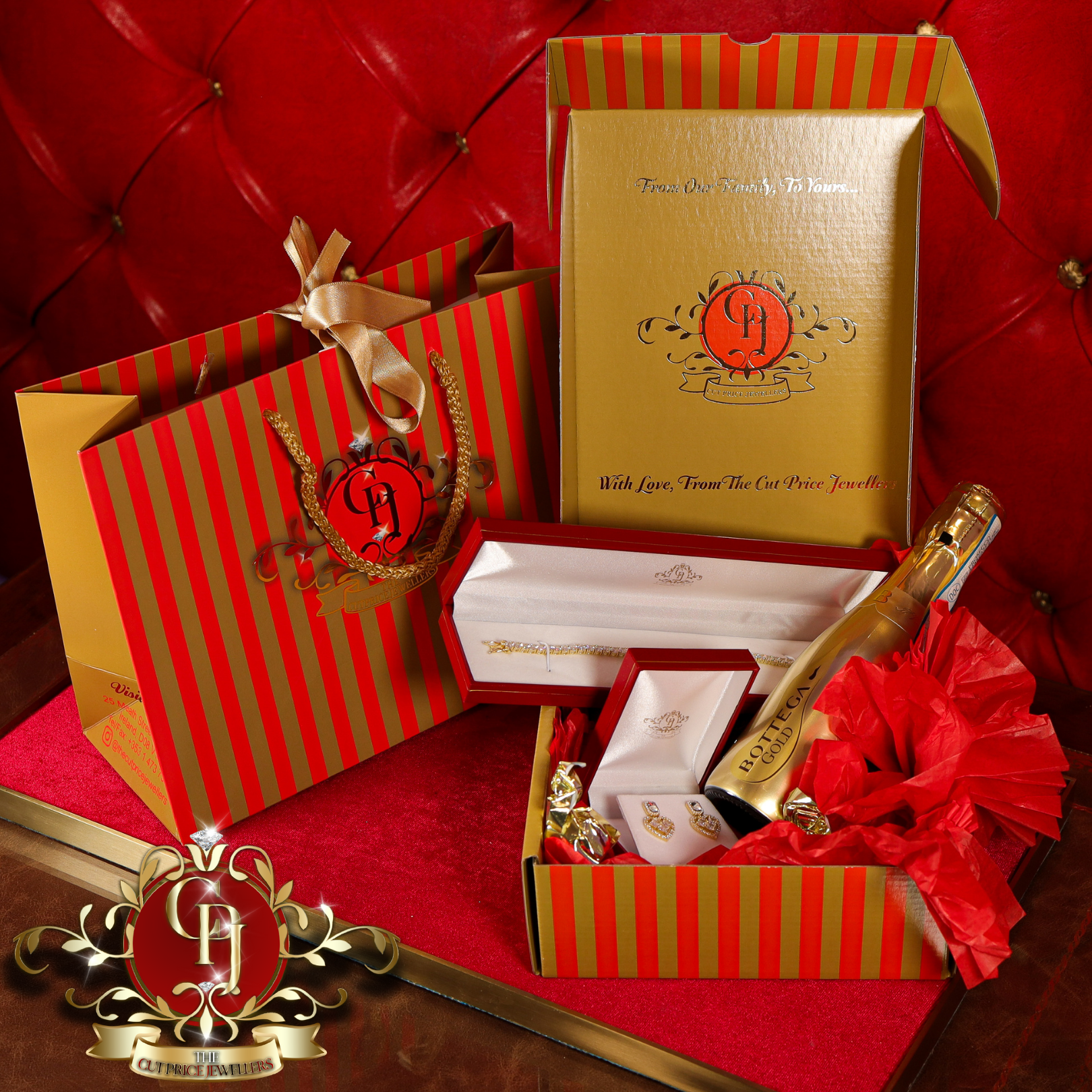 "My Everlasting" Gift Box (Gold-Plated with Cubic Zirconia)