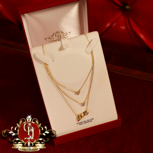 CHRISTMAS DROP NO.2: The "My Love" Triple Chain (Gold-Plated) | The Cut Price Jewellers