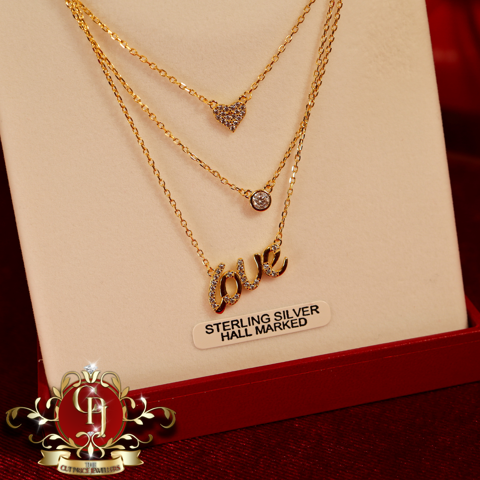 CHRISTMAS DROP Triple Chain (Gold-Plated)