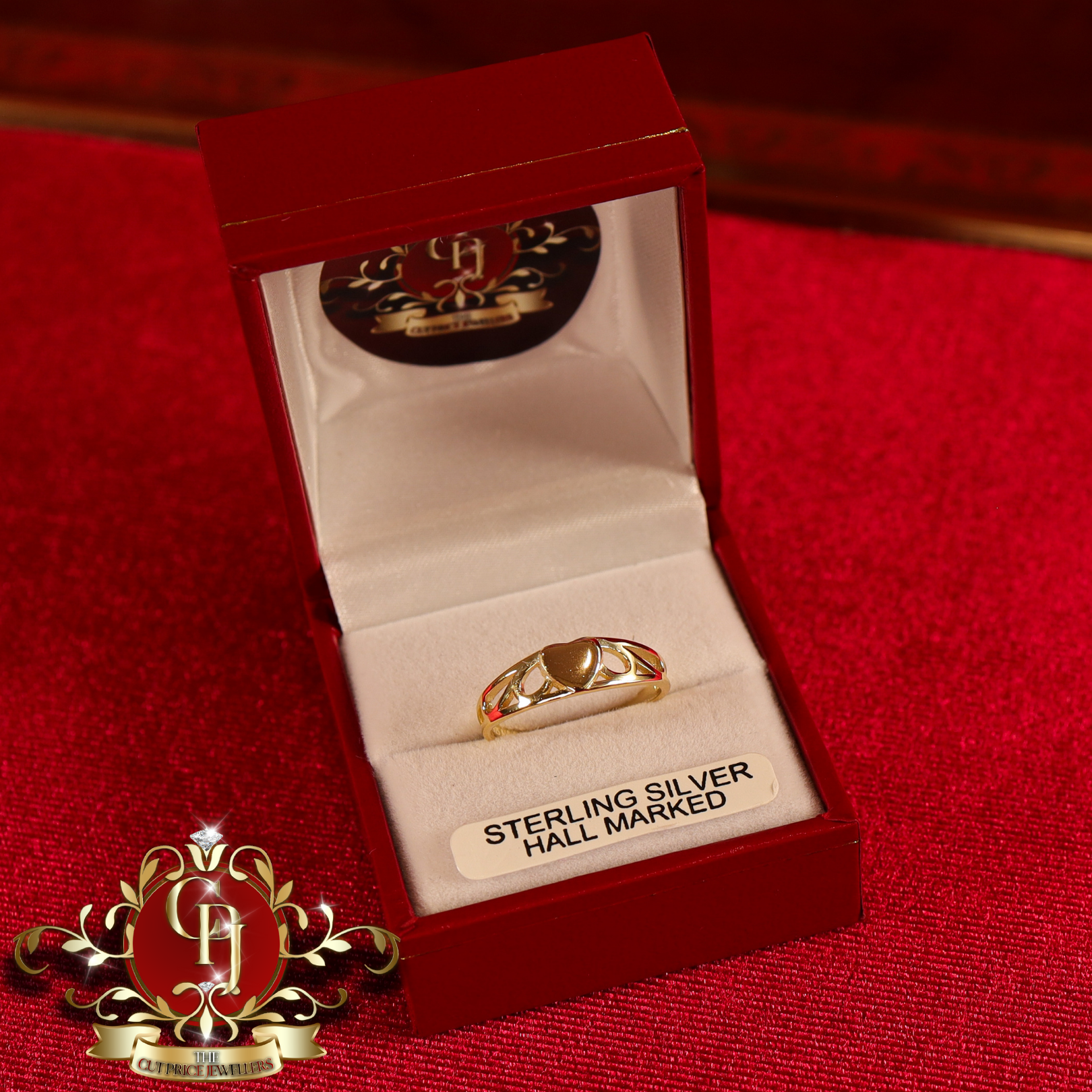 Gold-Plated Heart Ring