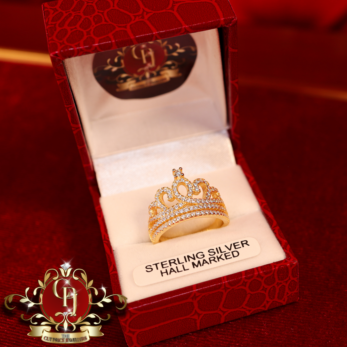 CHRISTMAS DROP NO.1: The "Royalty" Ring (Gold-Plated with Cubic Zirconia) | The Cut Price Jewellers