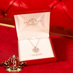Sterling Silver Communion Medal with Cubic Zirconia