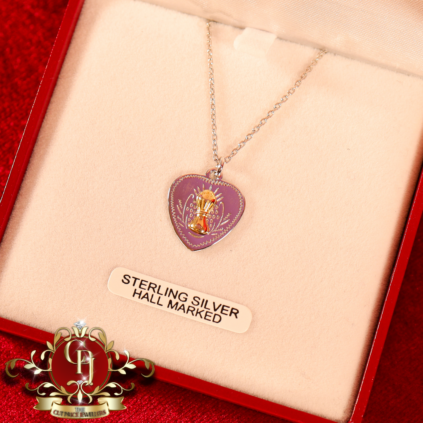 Sterling Silver Communion Medal with Standard Chain | The Cut Price Jewellers