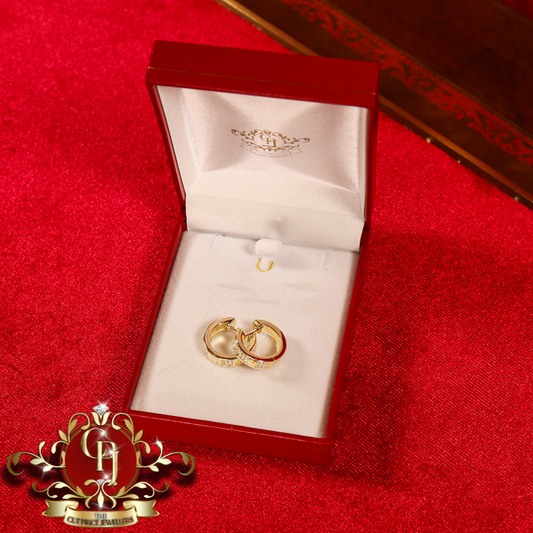 The "Screw" Hoops (Gold-Plated) | The Cut Price Jewellers