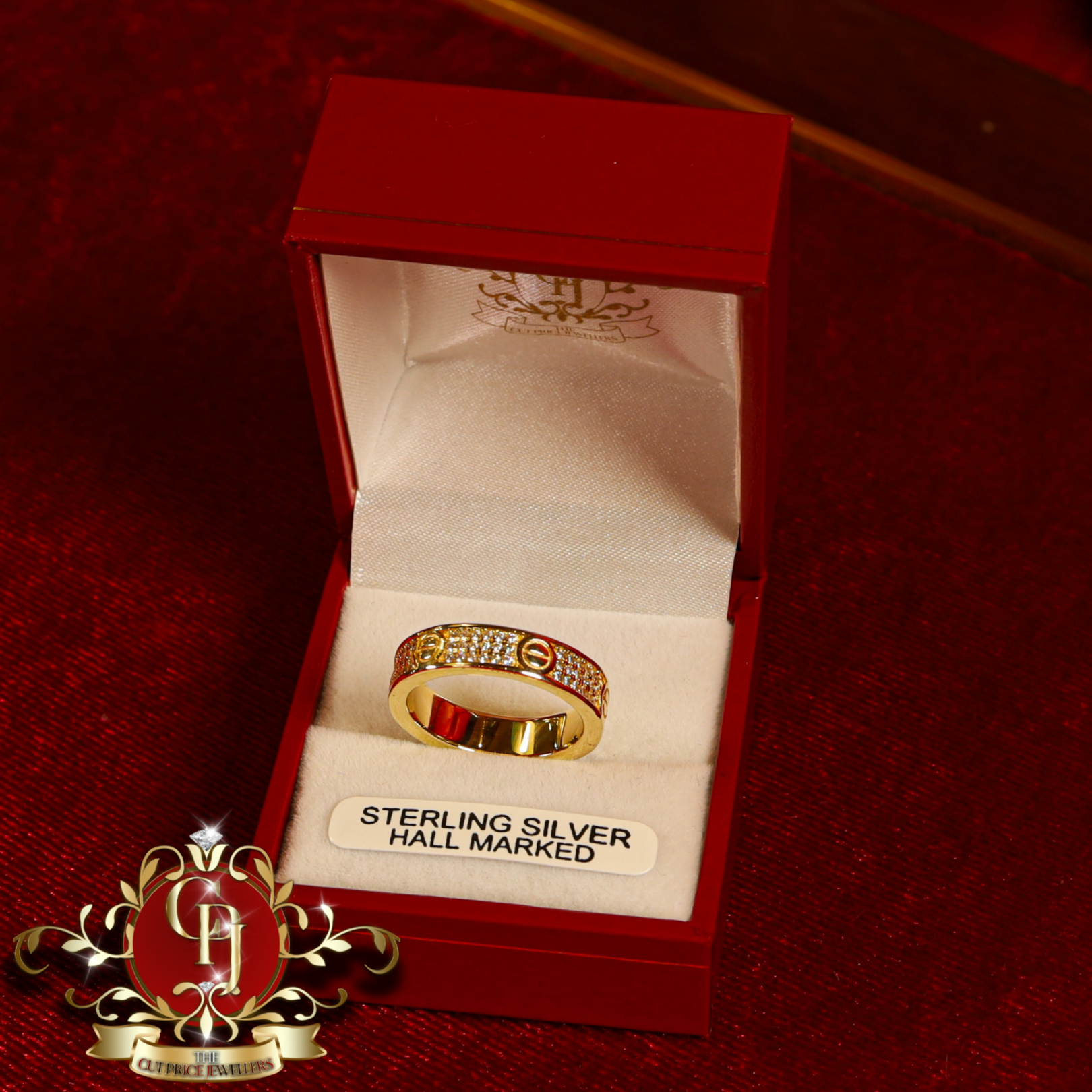 Gold-Plated Screwhead Ring