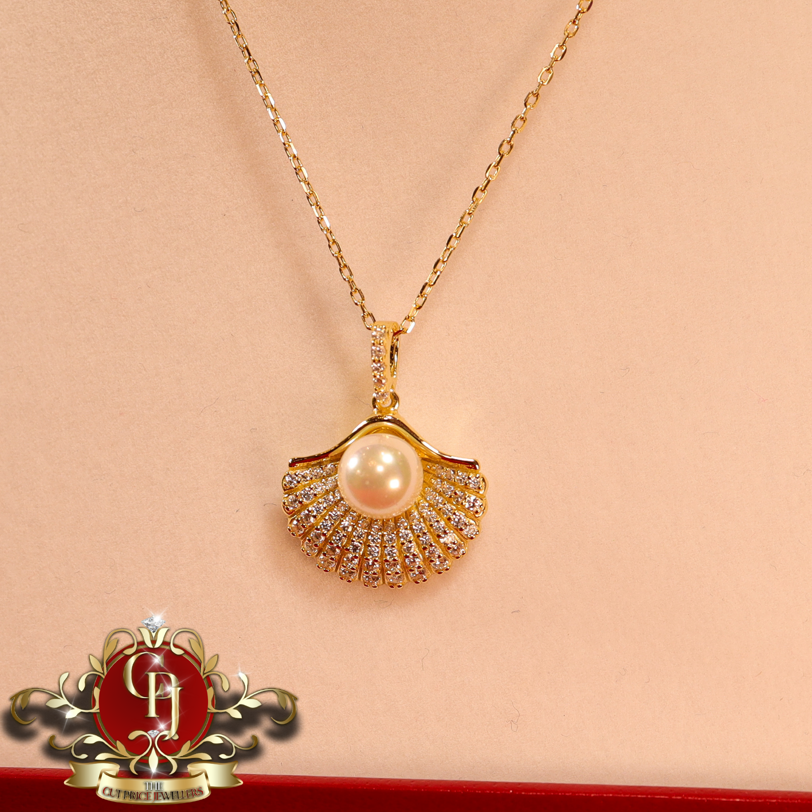 Gold-Plated "Aphrodite" Chain with Cubic Zirconia