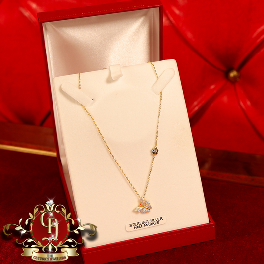 CHRISTMAS DROP NO.6: The "Sloan Butterfly" Chain (Gold-Plated with Cubic Zirconia) | The Cut Price Jewellers