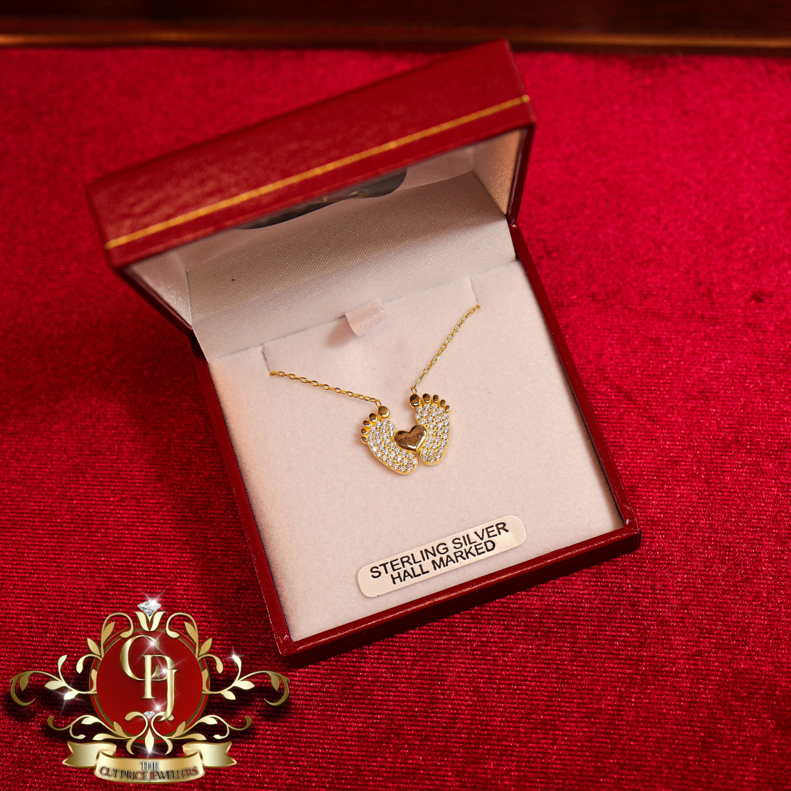 Tiny Toes with Heart (Gold-Plated)