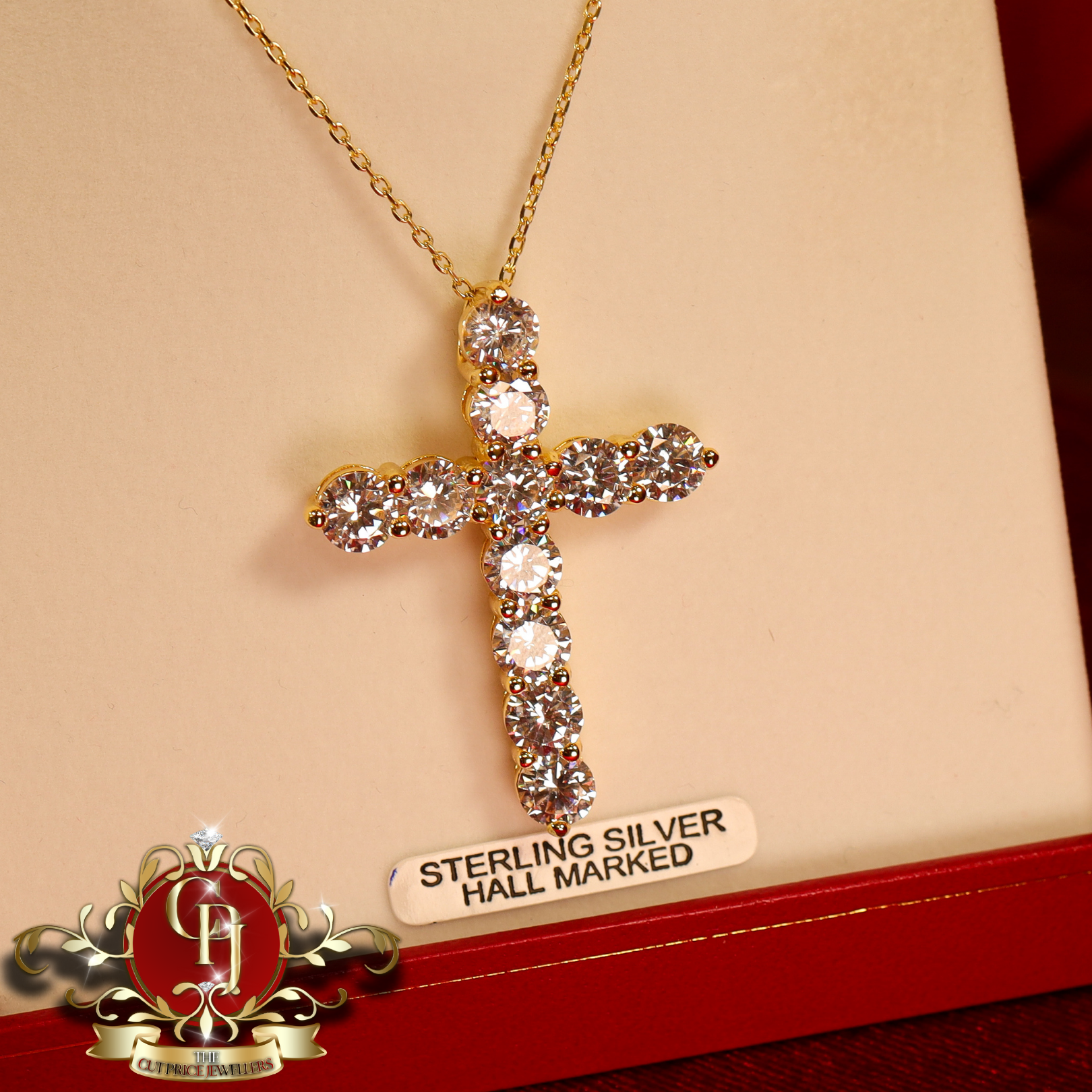 CHRISTMAS Cross (Gold-Plated)