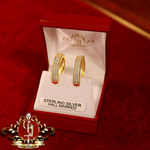 CHRISTMAS DROP  Hoop Earrings (Gold-Plated with Cubic Zirconia)